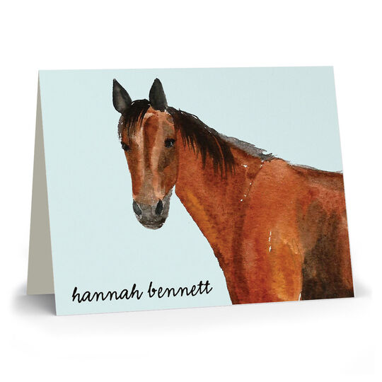 Horse Portrait Folded Note Cards